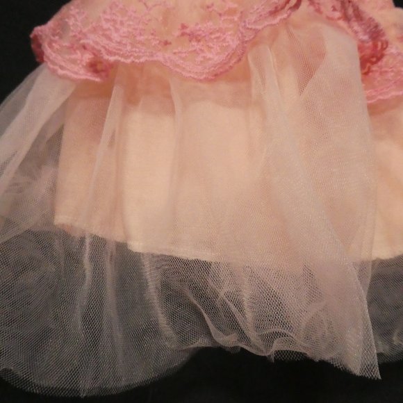Pink lace dress, toddler girl, xs, single pink button back fastened - Picture 8 of 12
